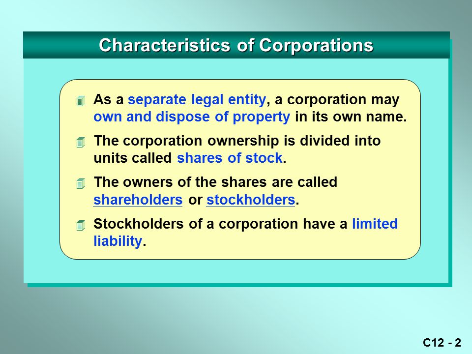 characteristics of corporations characteristics of corporations