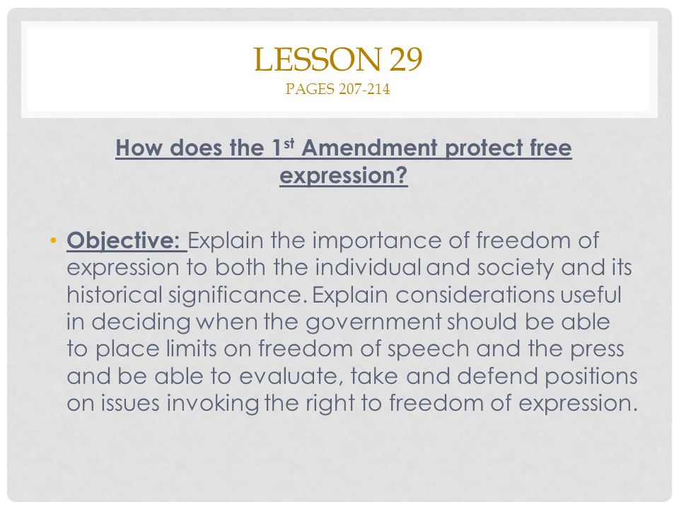 the importance of freedom of expression the importance of freedom of expression