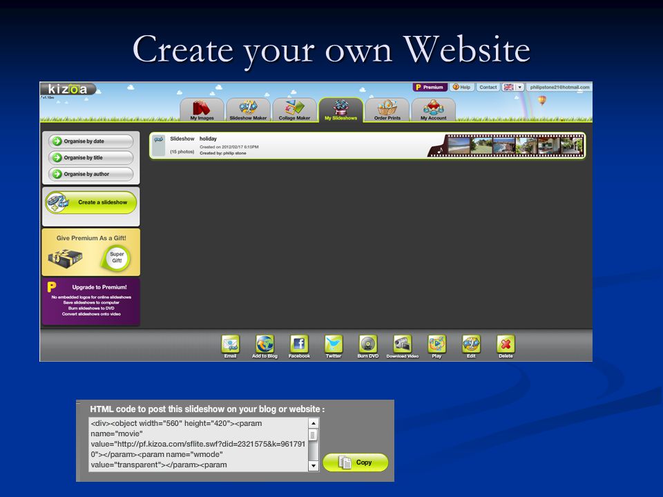 Create your own Website