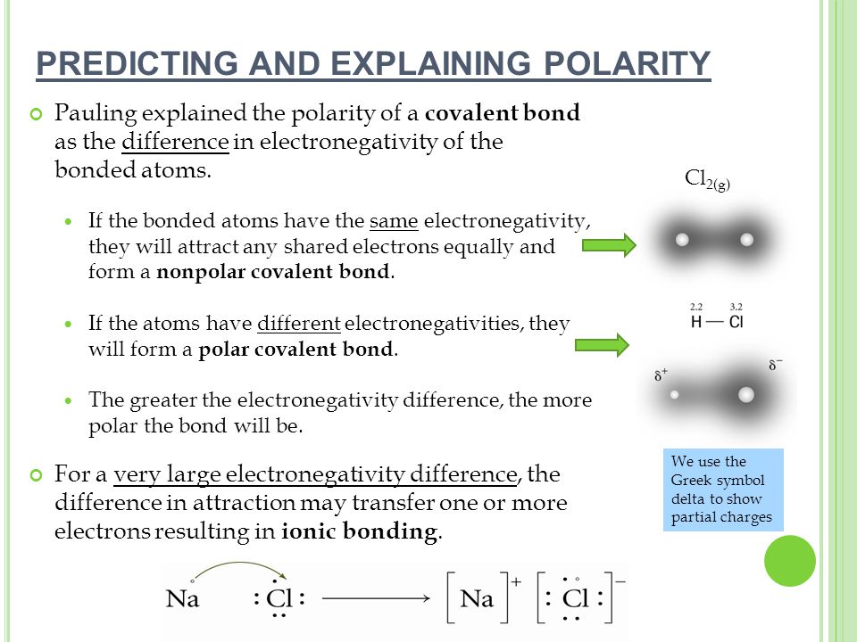 m olecular p olarity dipole theory section 3 3 part b pg when two atoms are equally electronegative they will interact to form