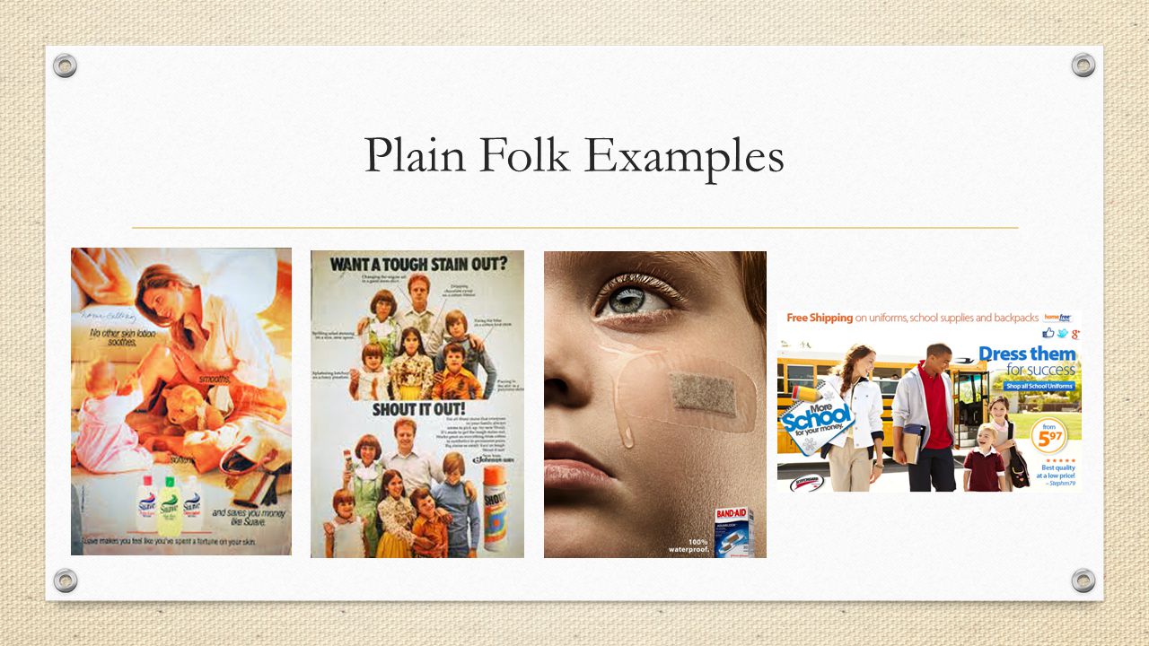 Plain Folk Examples