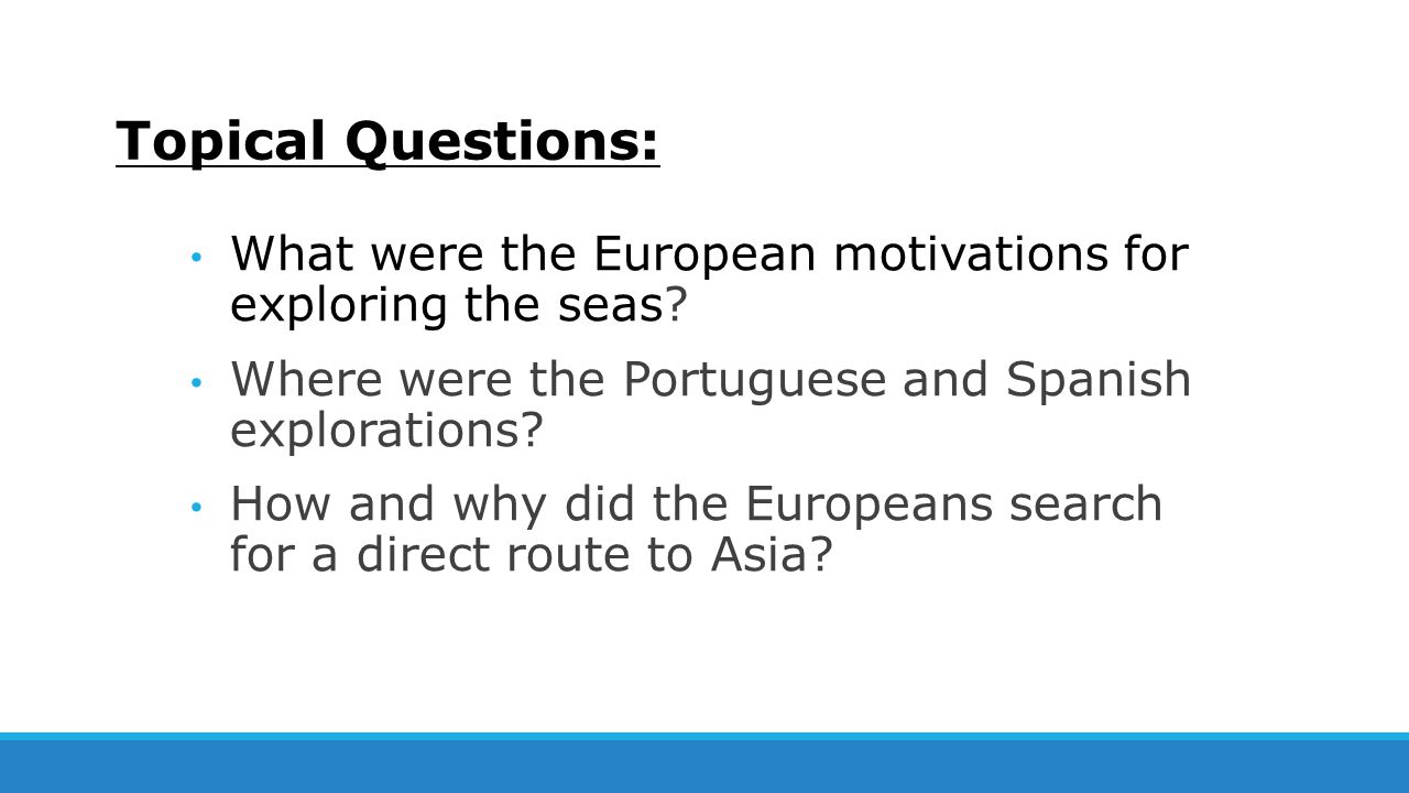 what was the motivation for the european voyages of exploration what was the motivation for the european voyages of exploration