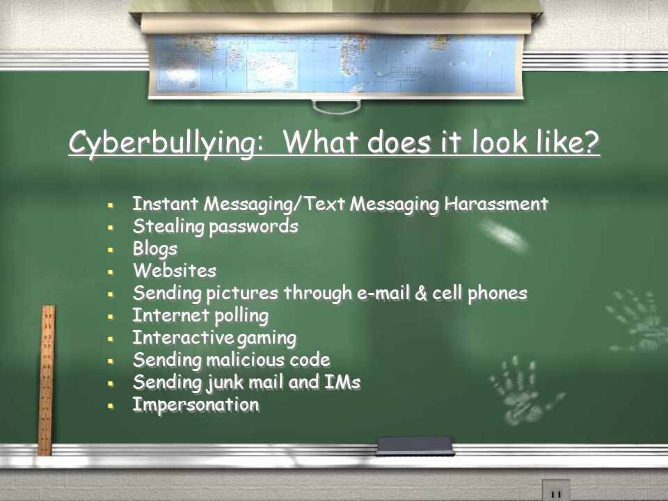 Cyberbullying: What does it look like.