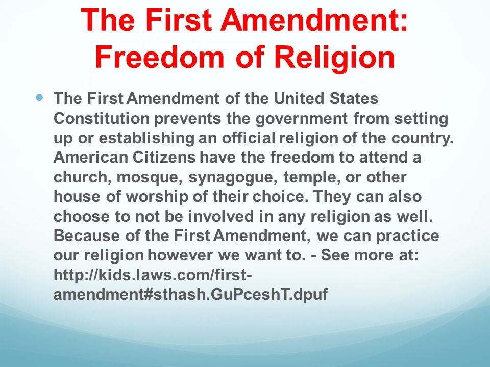 Freedom of religion essay topics