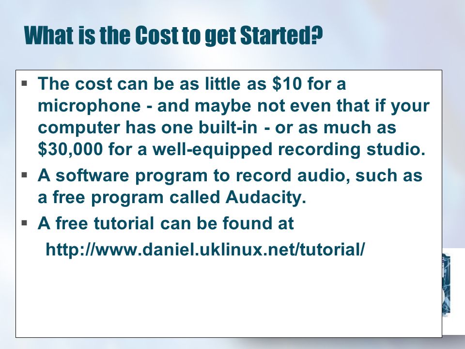What is the Cost to get Started.