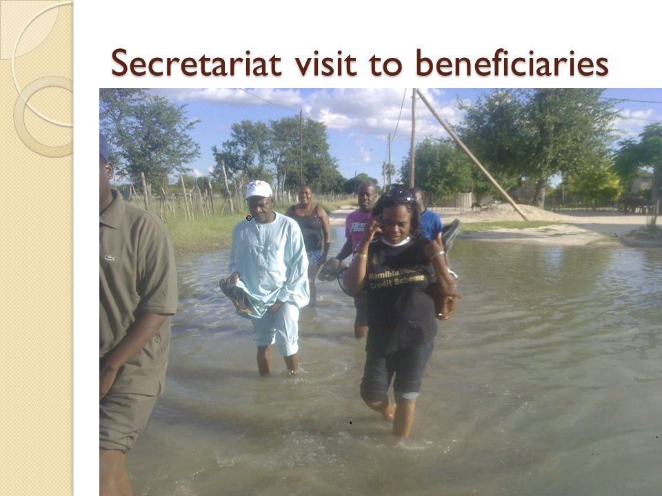 Secretariat visit to beneficiaries