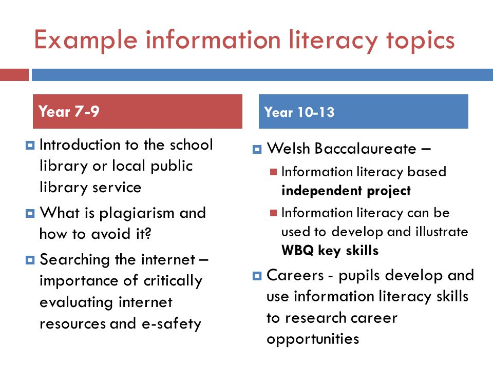 information literacy examples