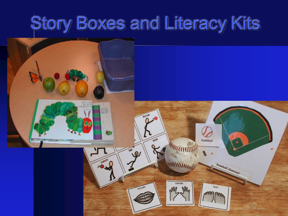 Story Boxes Objects only Repetitive line picture book with objects and materials Story books with materials Curriculum books with materials ConcreteAbstract