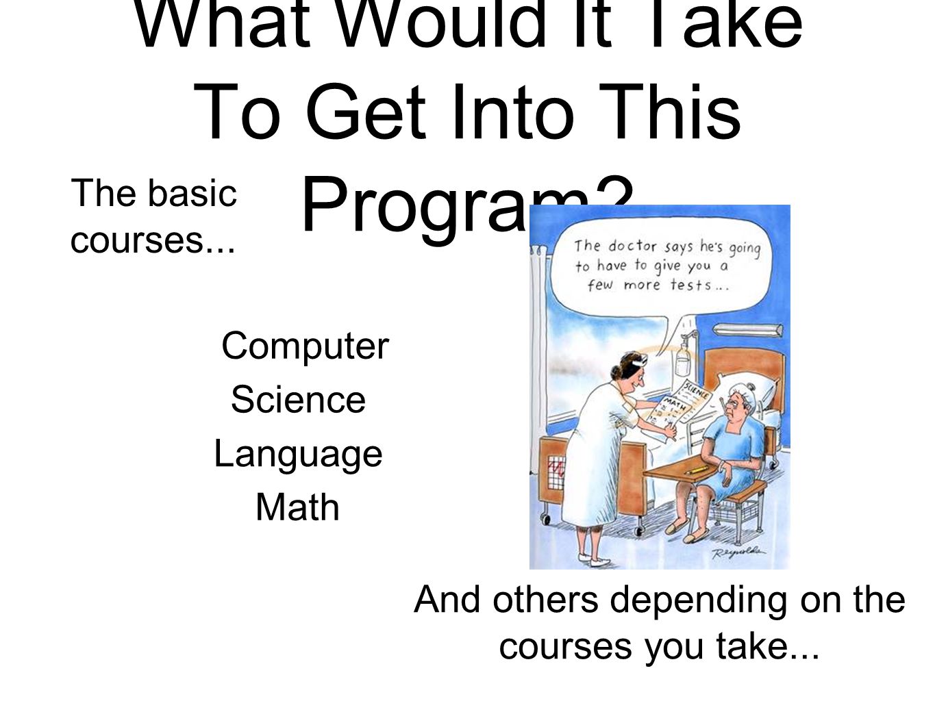 What Would It Take To Get Into This Program.