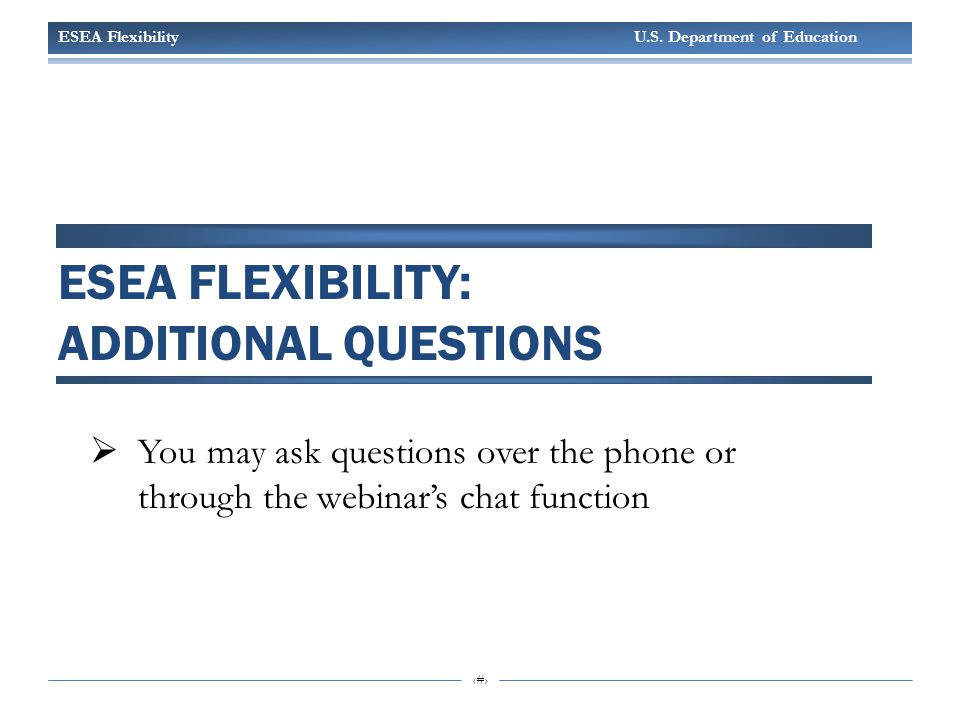 ESEA Flexibility U.S.