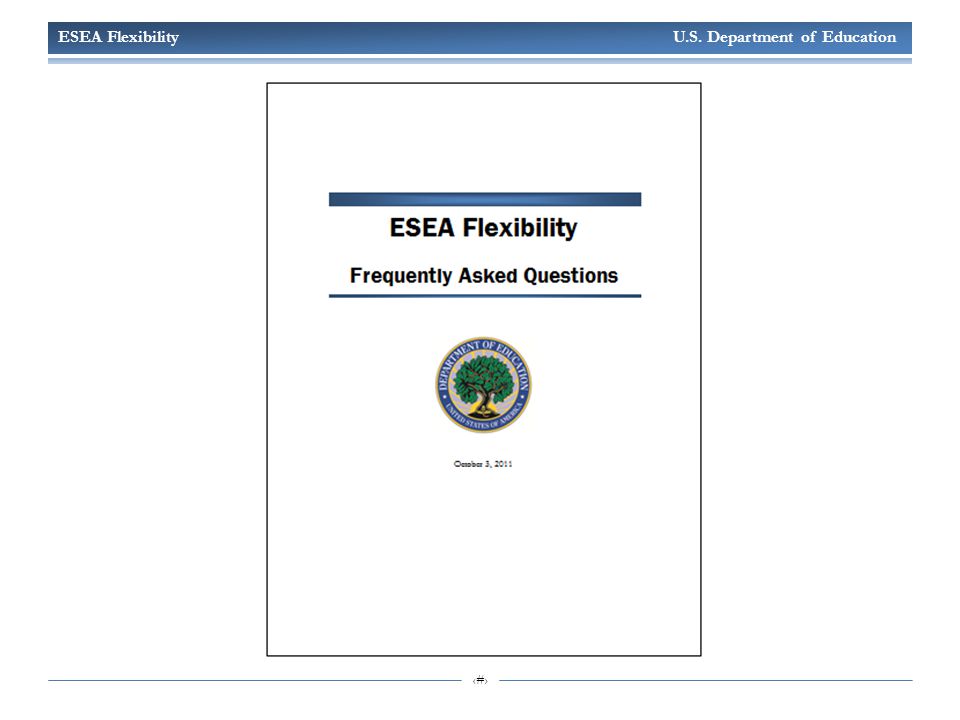 ESEA Flexibility U.S. Department of Education 2