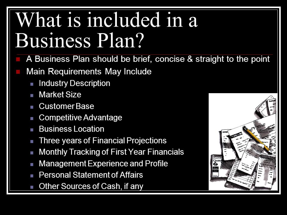 What a business plan include