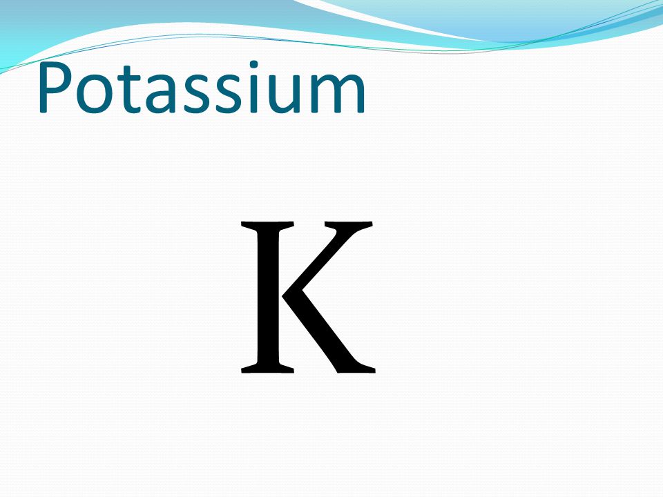 Potassium K