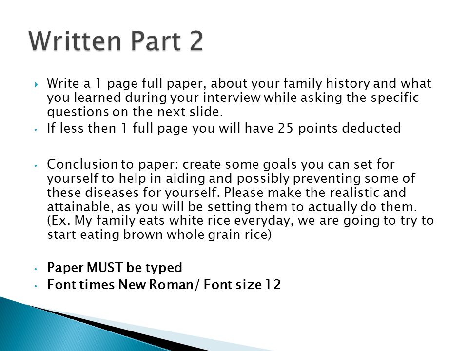 how to write your family history