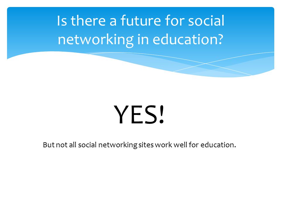 Is there a future for social networking in education.