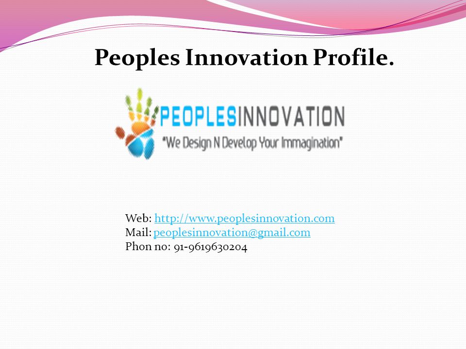 Peoples Innovation Profile.