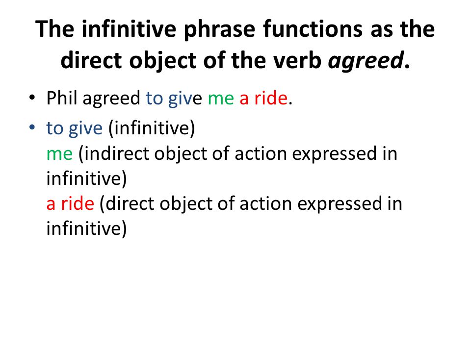 The infinitive phrase functions as the direct object of the verb agreed.