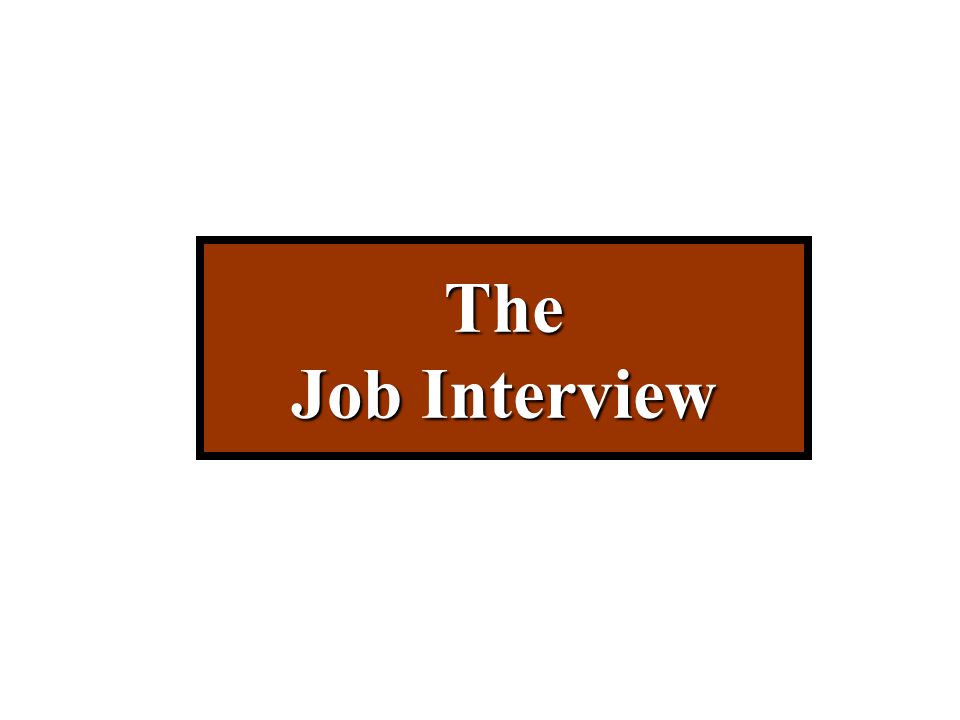 job interview objectives