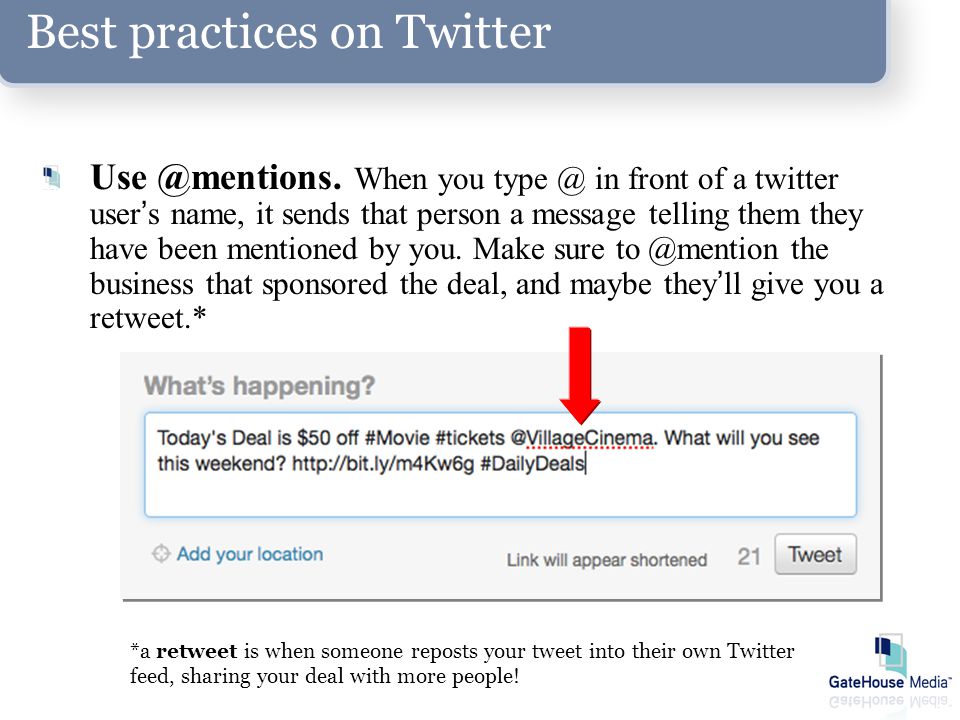 Best practices on Twitter