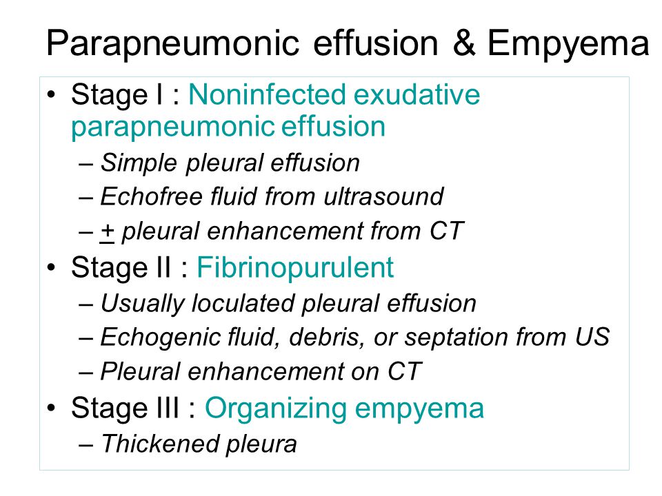 parapneumonic effusion