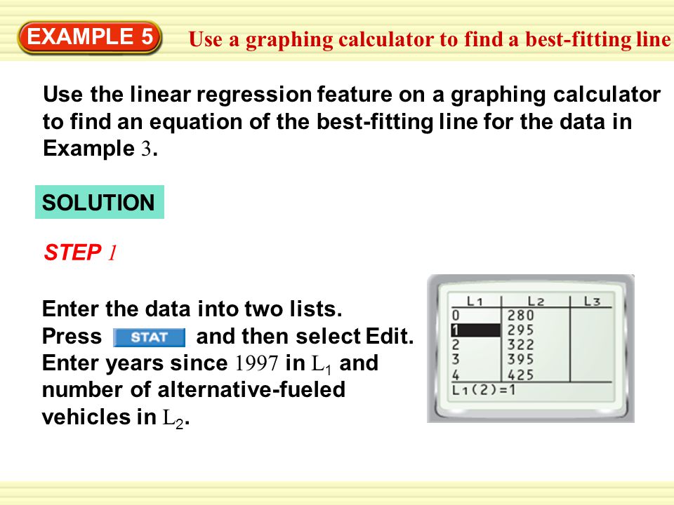 How To Find Equation Of Regression Line On Graphing Calculator Example 3 Approximate A Best Ing Line The Table Shows