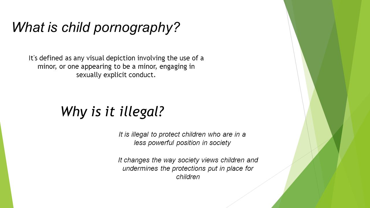 What is child pornography.