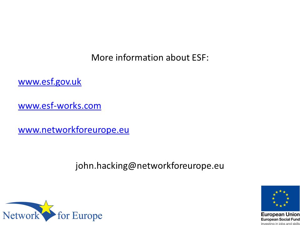 More information about ESF: