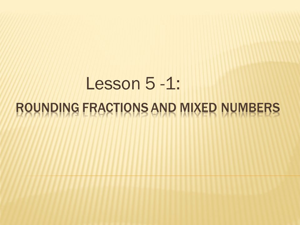 Lesson 5 -1: