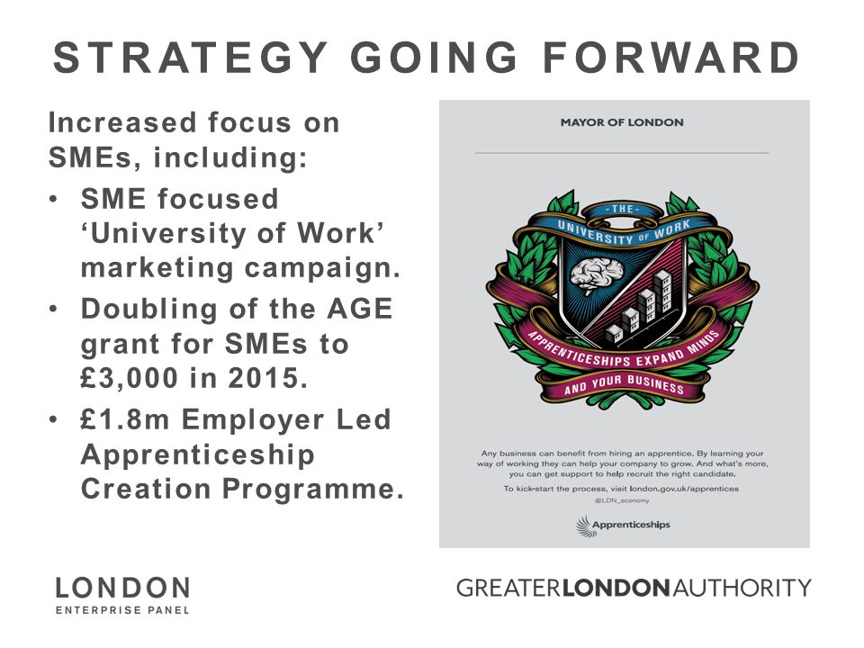 STRATEGY GOING FORWARD Increased focus on SMEs, including: SME focused ‘University of Work’ marketing campaign.