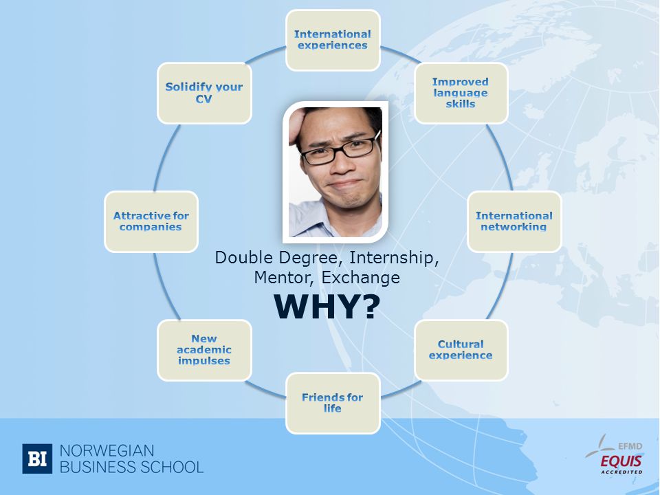Double Degree, Internship, Mentor, Exchange WHY
