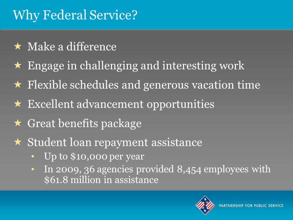 Why Federal Service.