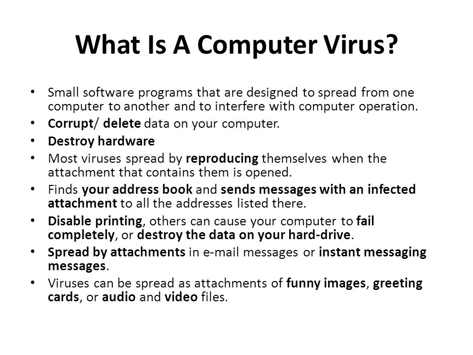 What Is A Computer Virus.