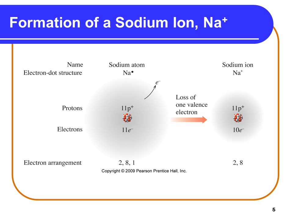 5 Formation of a Sodium Ion, Na +