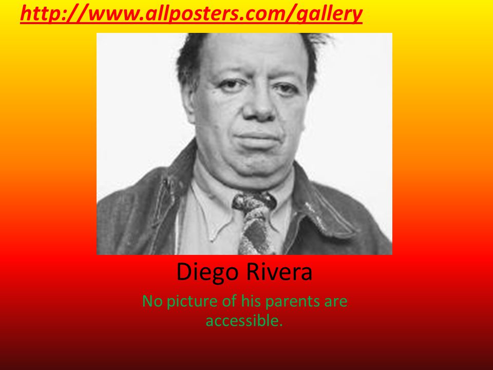 Diego Rivera No picture of his parents are accessible.