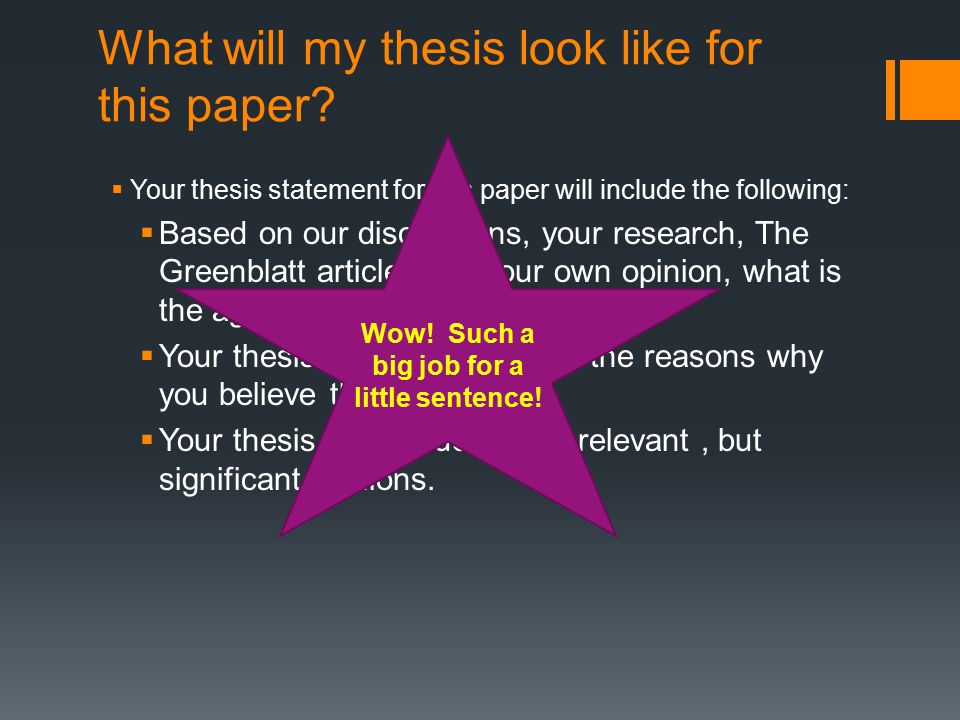 A Thesis Statement For A Research Paper
