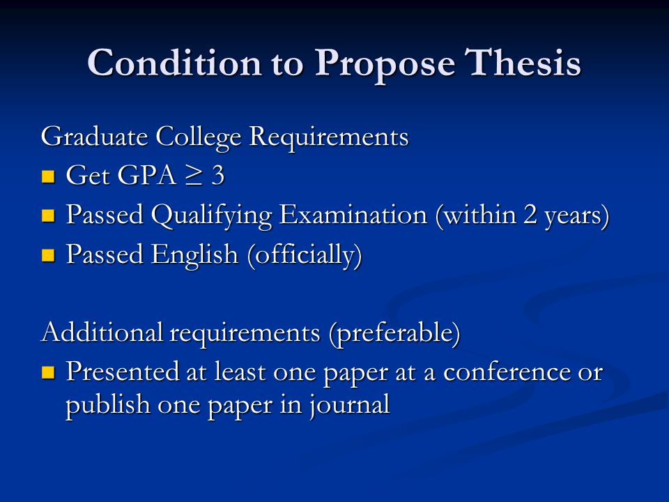 Thesis proposal for master in information technology