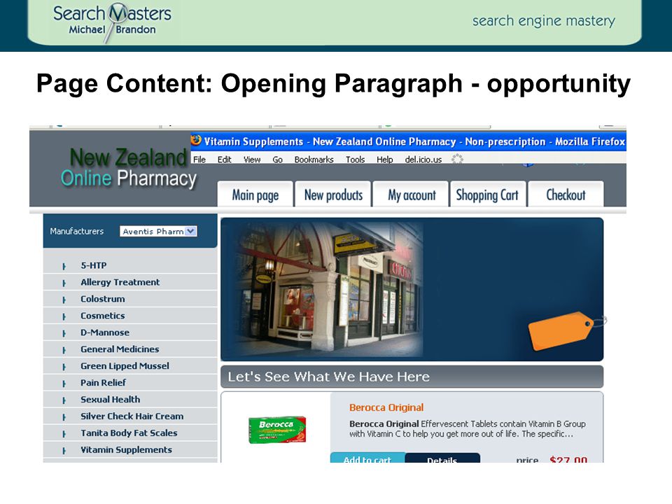 Page Content: Opening Paragraph - opportunity