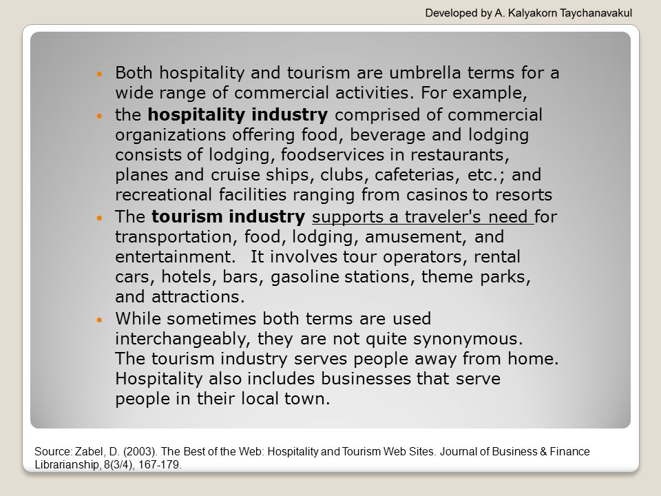 Dissertation hospitality industry