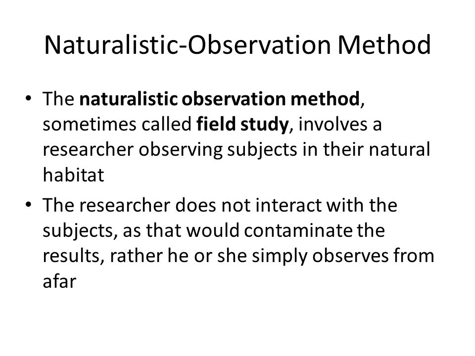 observation field study observation field study