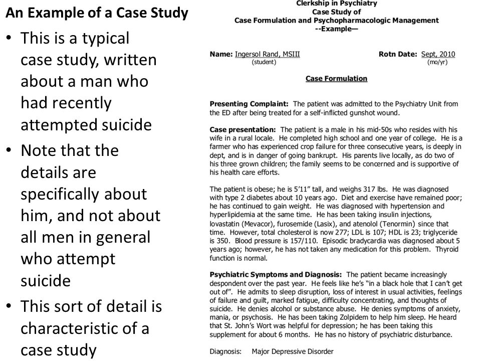 Psychology case study paper examples
