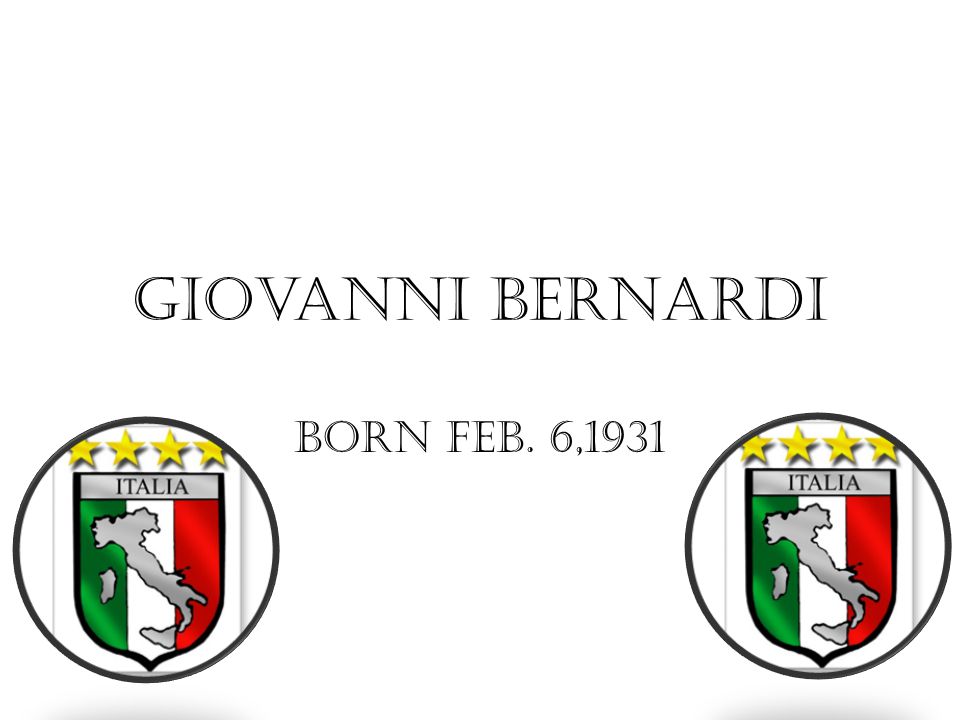 Giovanni Bernardi Born Feb. 6,1931