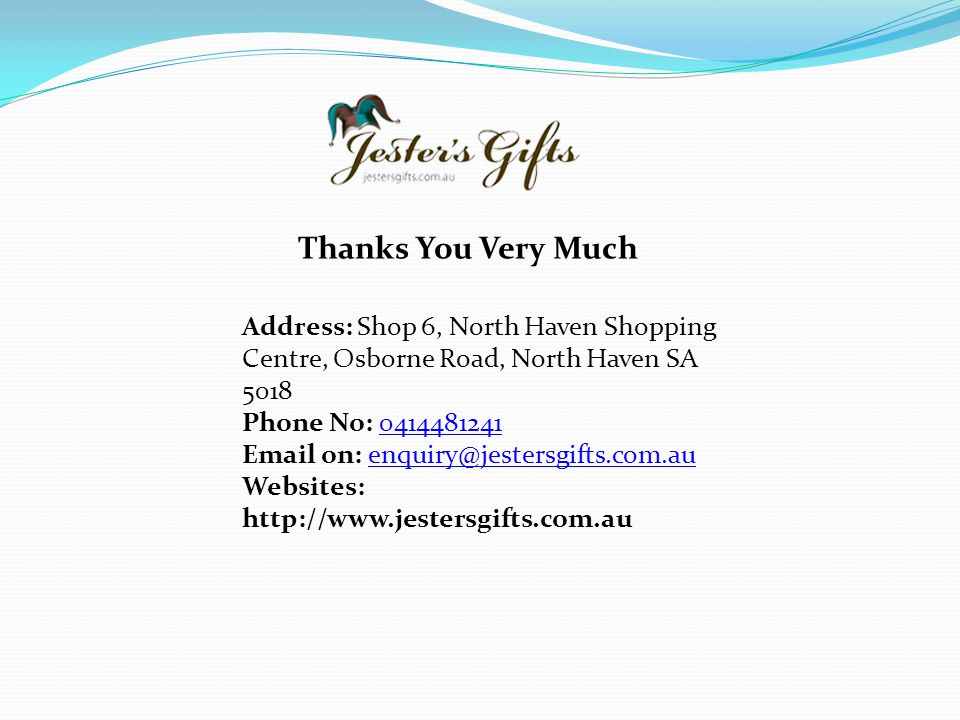 Thanks You Very Much Address: Shop 6, North Haven Shopping Centre, Osborne Road, North Haven SA 5018 Phone No: on: Websites: