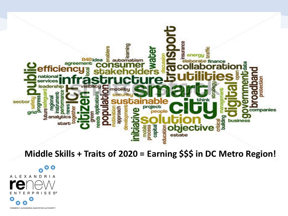Middle Skills + Traits of 2020 = Earning $$$ in DC Metro Region!
