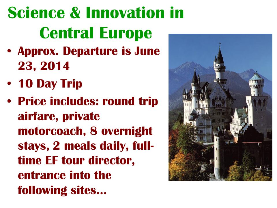 Science & Innovation in Central Europe Approx.