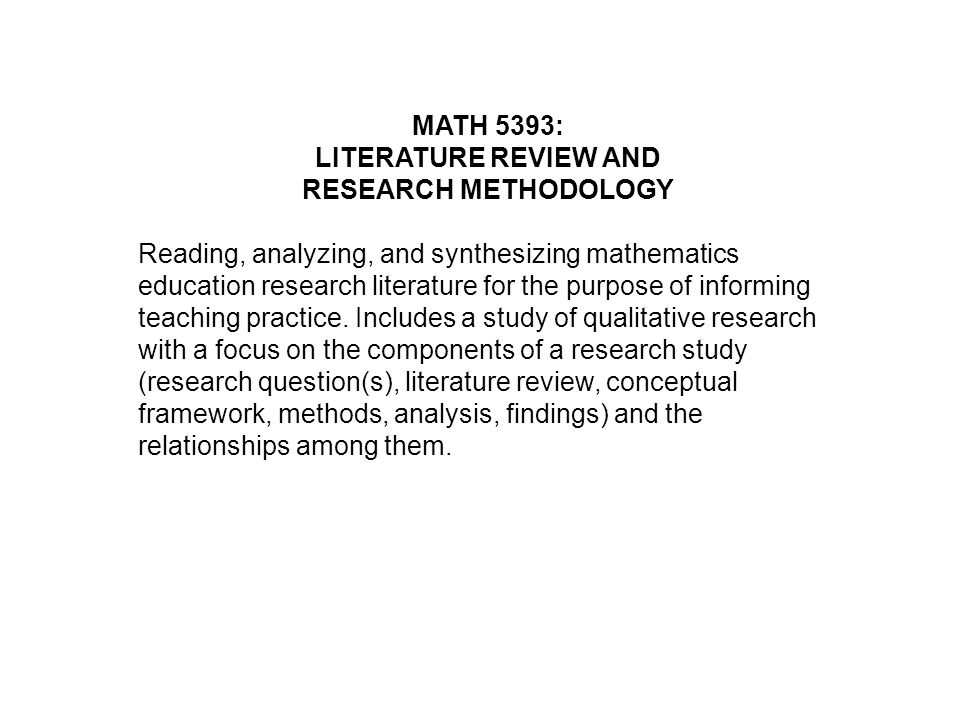 Sample literature review educational research