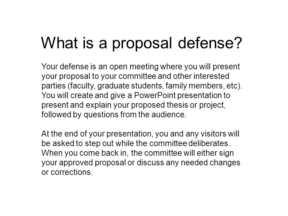 Phd dissertation proposal defense