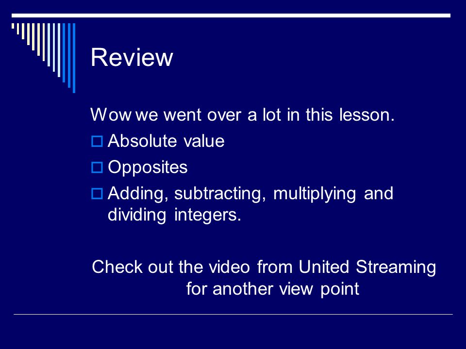 Review Wow we went over a lot in this lesson.