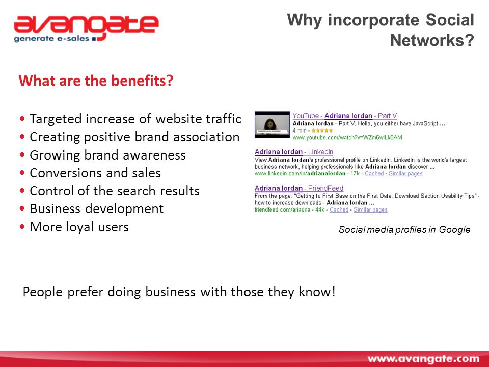 Why incorporate Social Networks. What are the benefits.