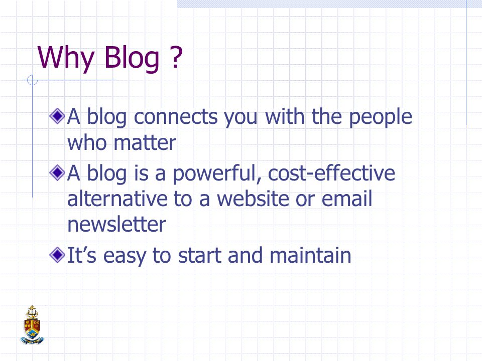 Why Blog .