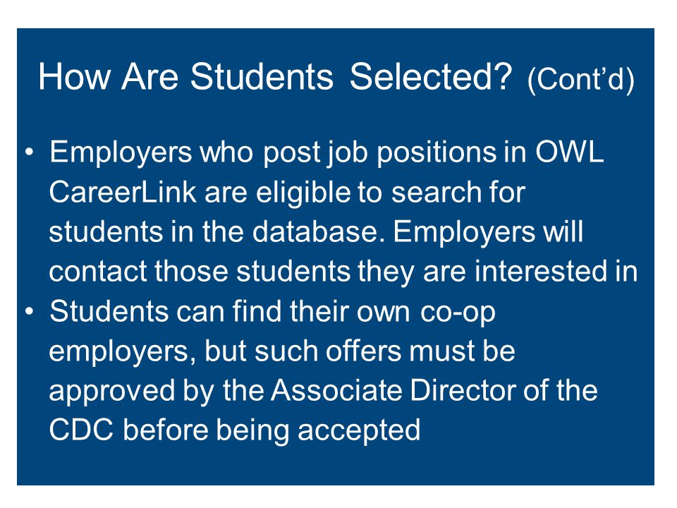 How Are Students Selected.